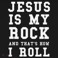 Jesus Is My Rock And Thats How I Roll Funny Religious Women's Hoodie thumb 2