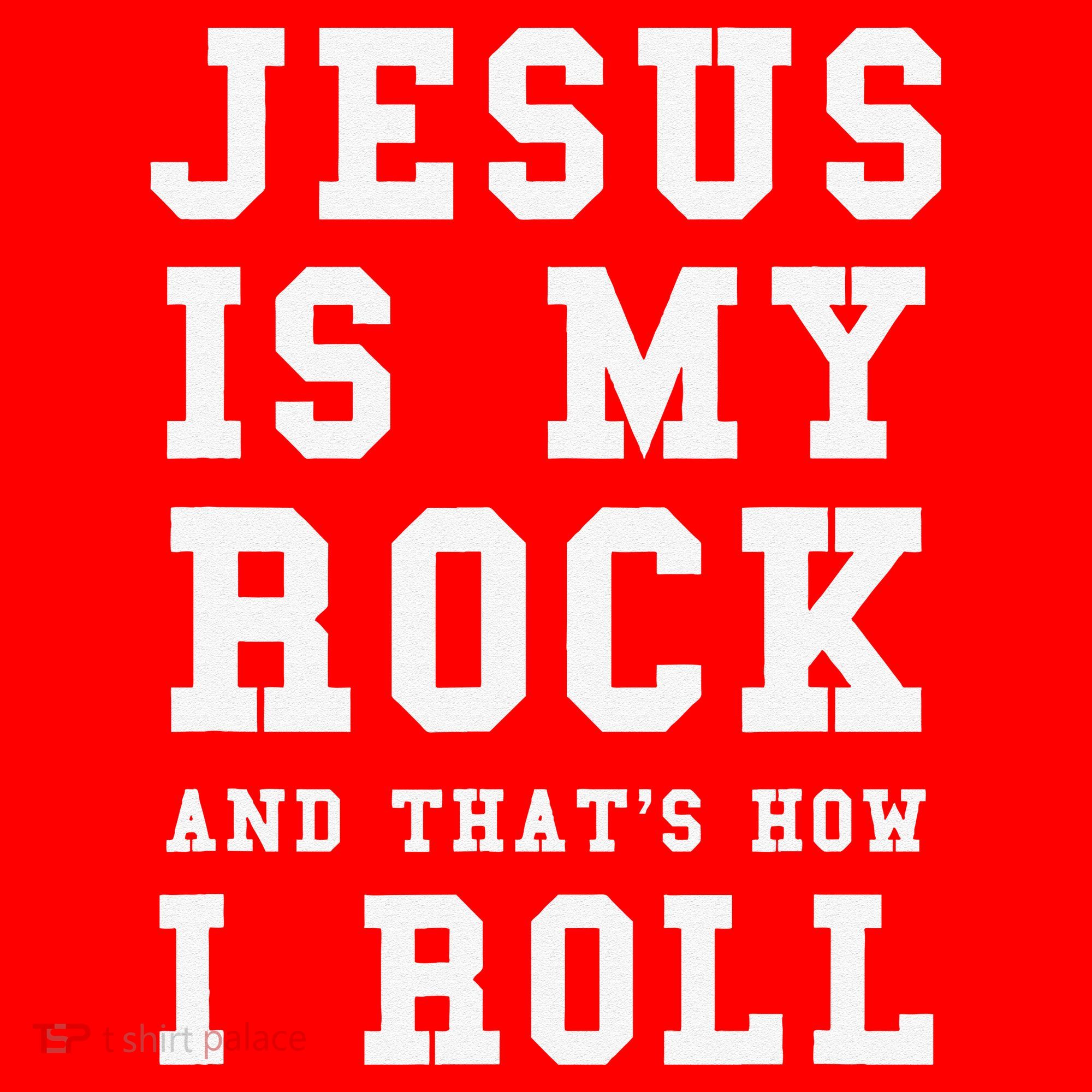 Jesus Is My Rock And Thats How I Roll Funny Religious Santa Hat