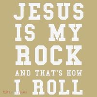 Jesus Is My Rock And Thats How I Roll Funny Religious Mousepad thumb 1