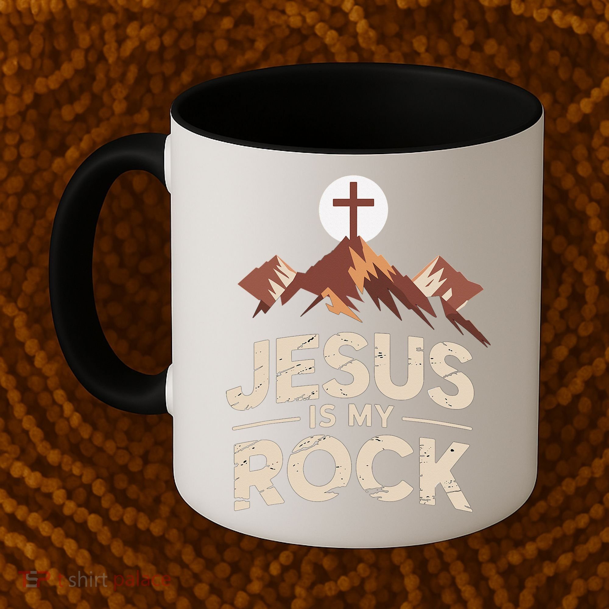 Jesus Is My Rock Biblical Christian Faith Coffee Mug