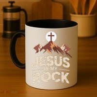 Jesus Is My Rock Biblical Christian Faith Coffee Mug thumb 4