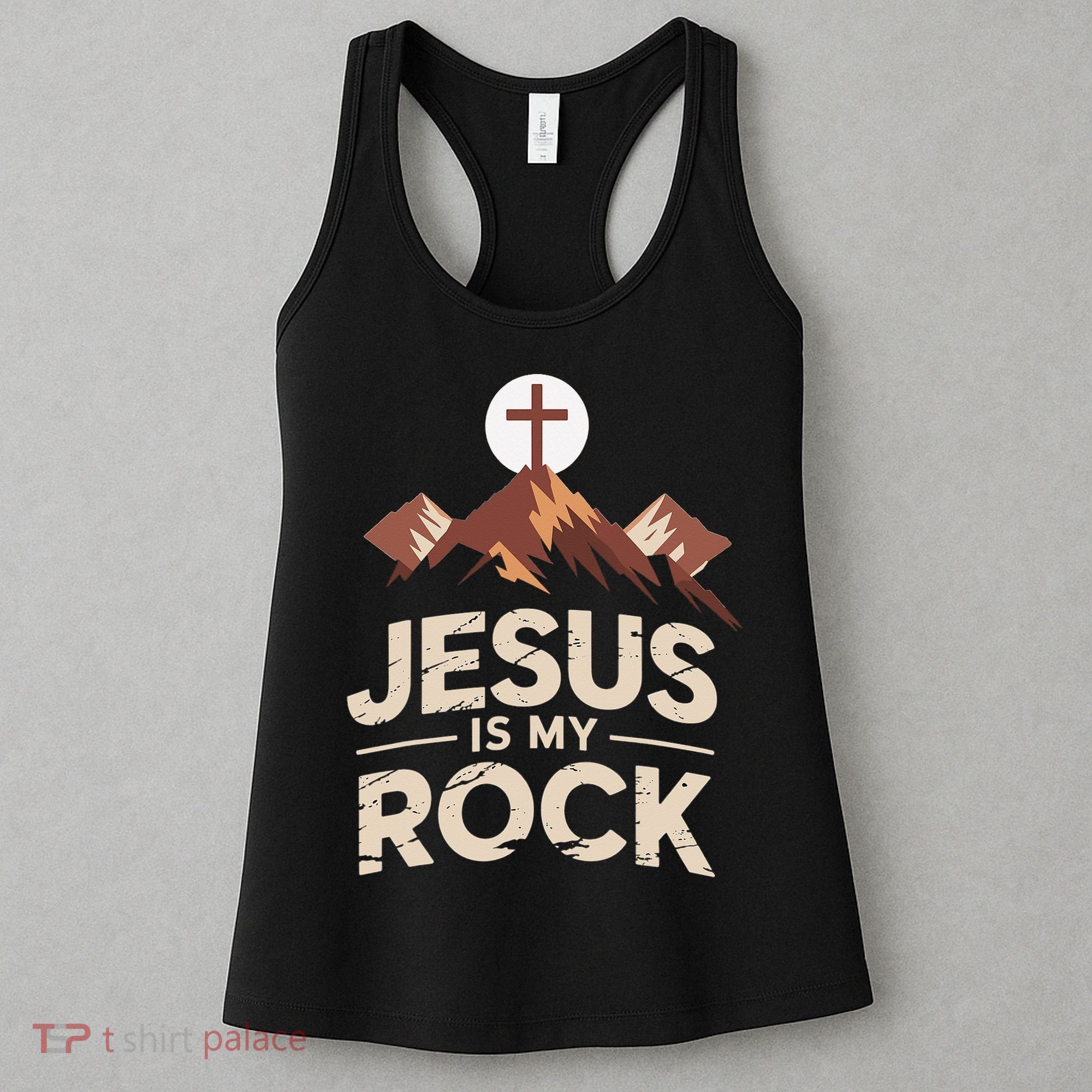 Jesus Is My Rock Biblical Christian Faith Women's Tank Top