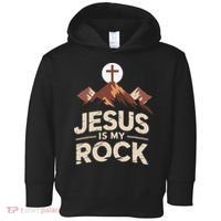 Jesus Is My Rock Biblical Christian Faith Toddler Hoodie thumb 0