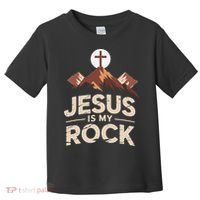 Jesus Is My Rock Biblical Christian Faith Toddler T-Shirt thumb 0