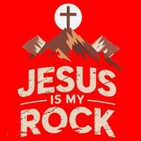 Jesus Is My Rock Biblical Christian Faith Santa Hat thumb 1