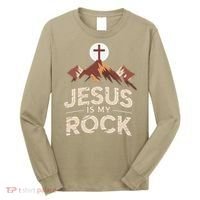 Jesus Is My Rock Biblical Christian Faith Long Sleeve Shirt thumb 0