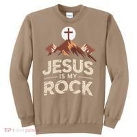 Jesus Is My Rock Biblical Christian Faith Sweatshirt thumb 0