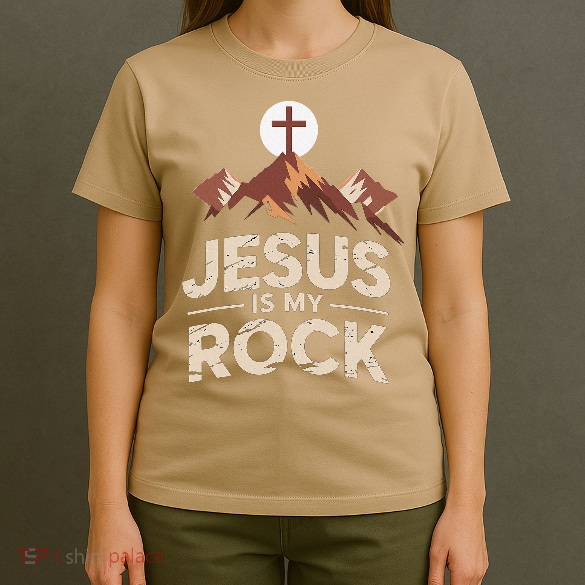 Jesus Is My Rock Biblical Christian Faith T-Shirt