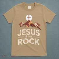 Jesus Is My Rock Biblical Christian Faith T-Shirt thumb 5