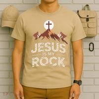 Jesus Is My Rock Biblical Christian Faith T-Shirt thumb 6