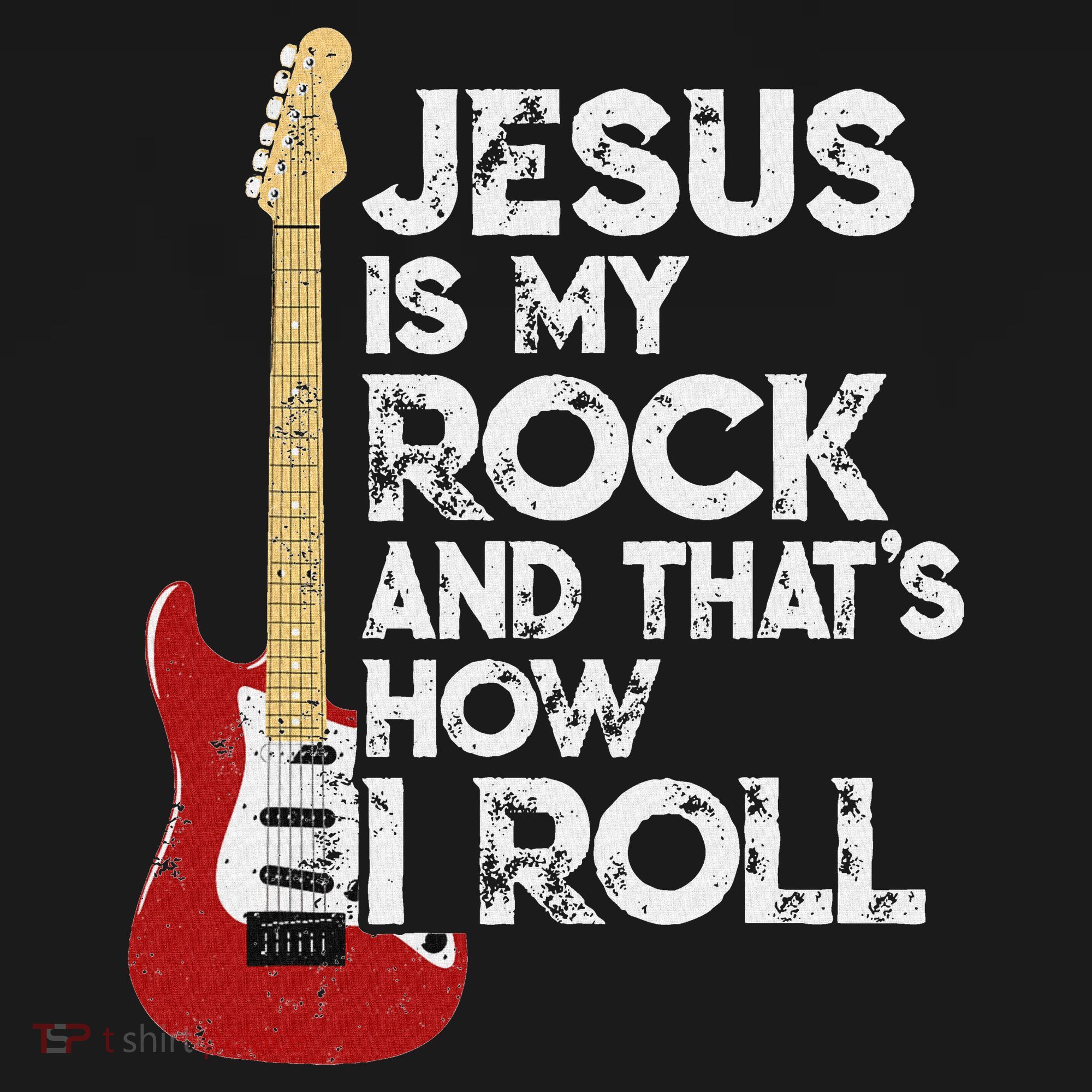 Jesus Is My Rock And That Is How I Roll Guitar Christian Women's Hoodie