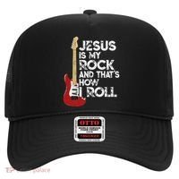 Jesus Is My Rock And That Is How I Roll Guitar Christian Hat thumb 0