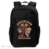 Jesus Is My Savior Trump Is My President Biblical Backpack thumb 0