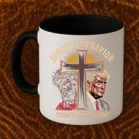 Jesus Is My Savior Trump Is My President Biblical Coffee Mug thumb 2