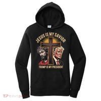 Jesus Is My Savior Trump Is My President Biblical Women's Hoodie thumb 0