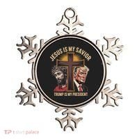 Jesus Is My Savior Trump Is My President Biblical Ornament thumb 0