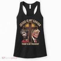 Jesus Is My Savior Trump Is My President Biblical Women's Tank Top thumb 0