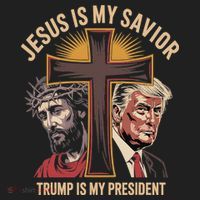 Jesus Is My Savior Trump Is My President Biblical Hat thumb 2