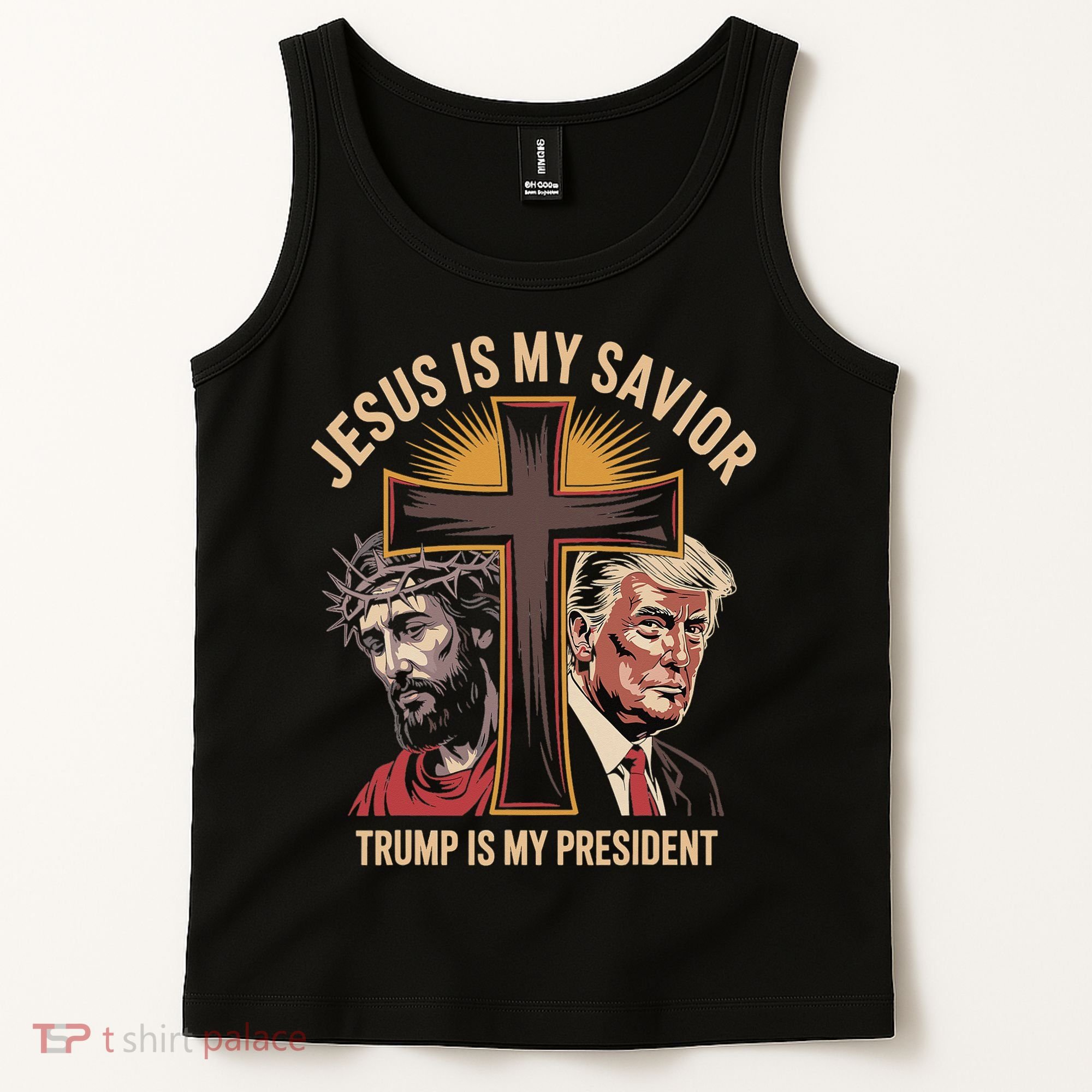 Jesus Is My Savior Trump Is My President Biblical Tank Top