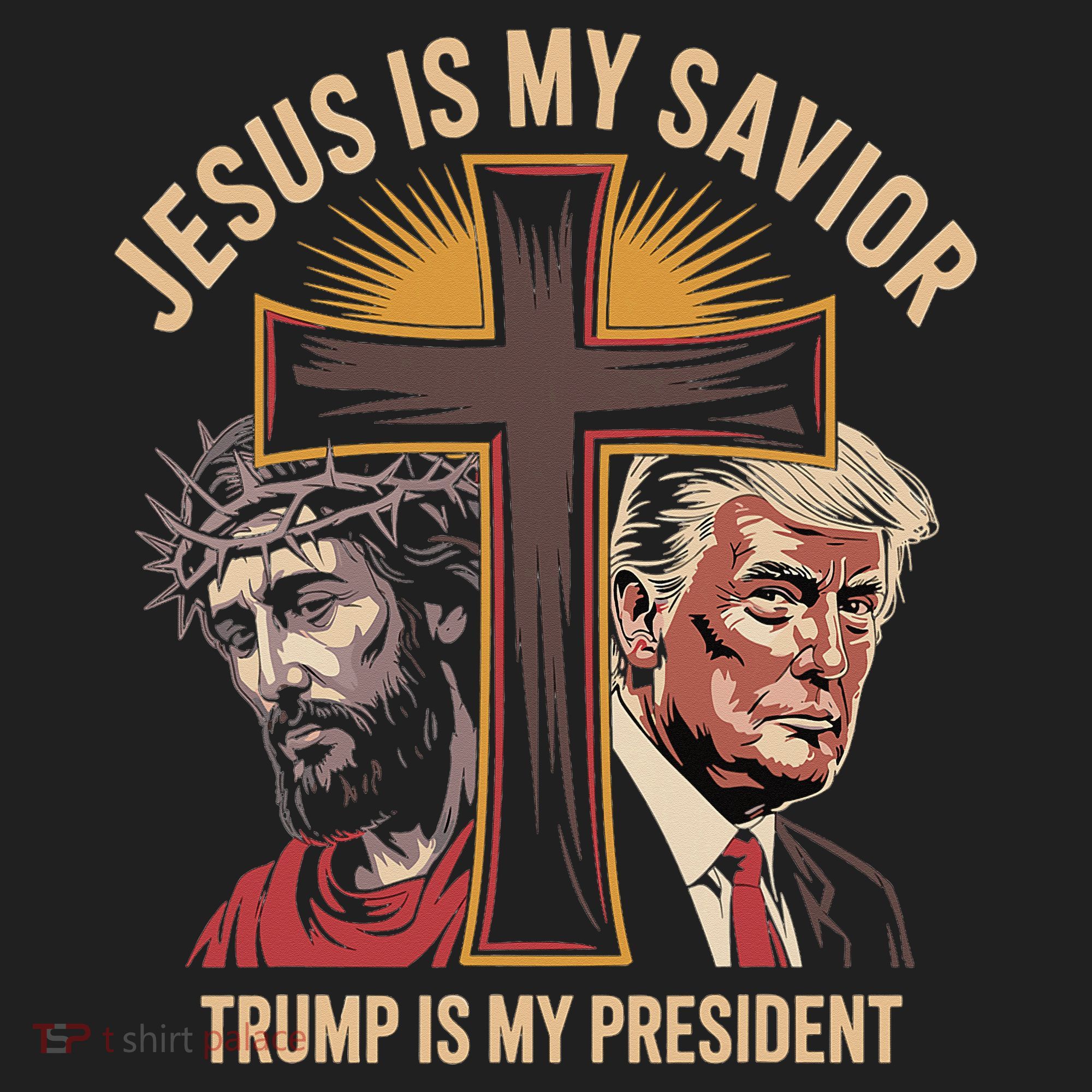 Jesus Is My Savior Trump Is My President Biblical Golf Towel