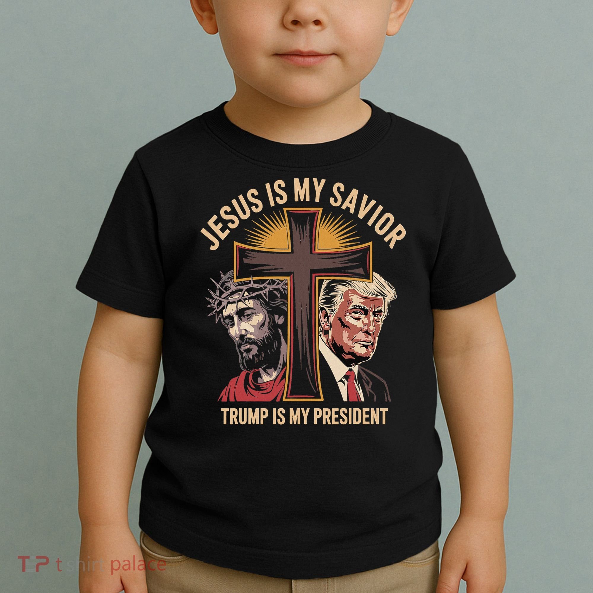 Jesus Is My Savior Trump Is My President Biblical Toddler T-Shirt