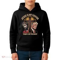 Jesus Is My Savior Trump Is My President Biblical Kids Hoodie thumb 4
