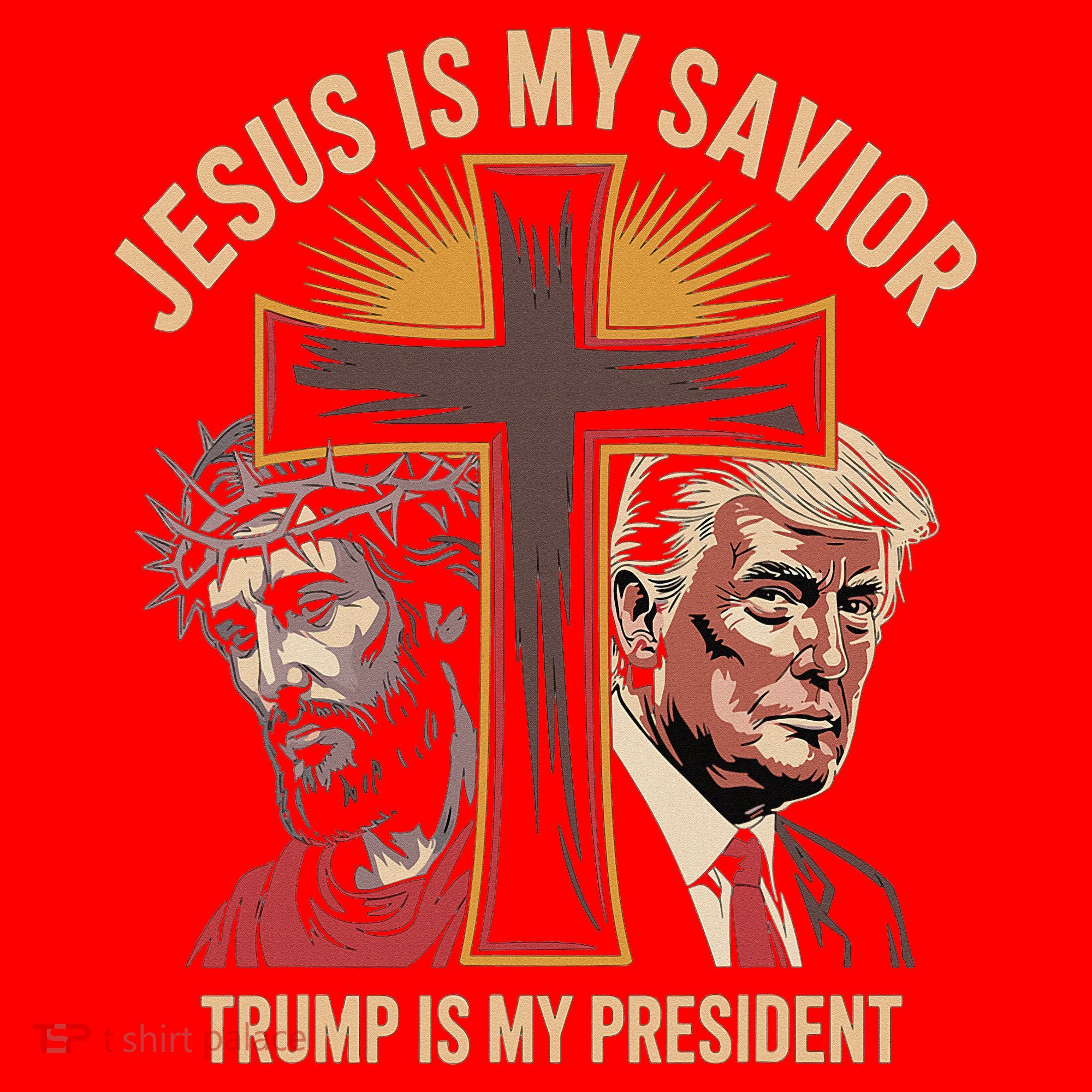 Jesus Is My Savior Trump Is My President Biblical Santa Hat