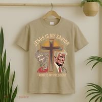 Jesus Is My Savior Trump Is My President Biblical T-Shirt thumb 2