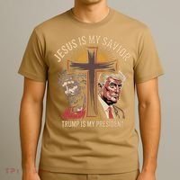 Jesus Is My Savior Trump Is My President Biblical T-Shirt thumb 3