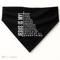 Jesus Is My God King Lord Savior Healer My Everything USA-Made Doggie Bandana thumb 0