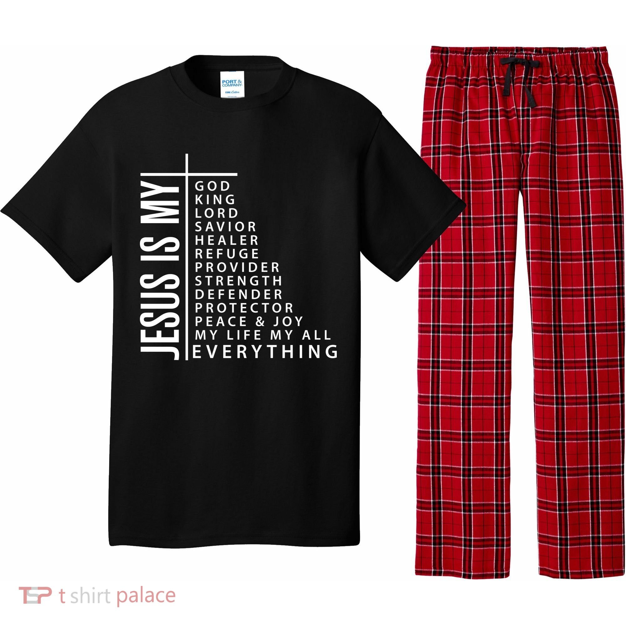 Jesus Is My God King Lord Savior Healer My Everything Pajama Set