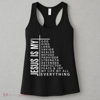 Jesus Is My God King Lord Savior Healer My Everything Women's Tank Top thumb 3