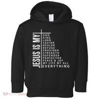Jesus Is My God King Lord Savior Healer My Everything Toddler Hoodie thumb 0