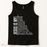 Jesus Is My God King Lord Savior Healer My Everything Tank Top thumb 2