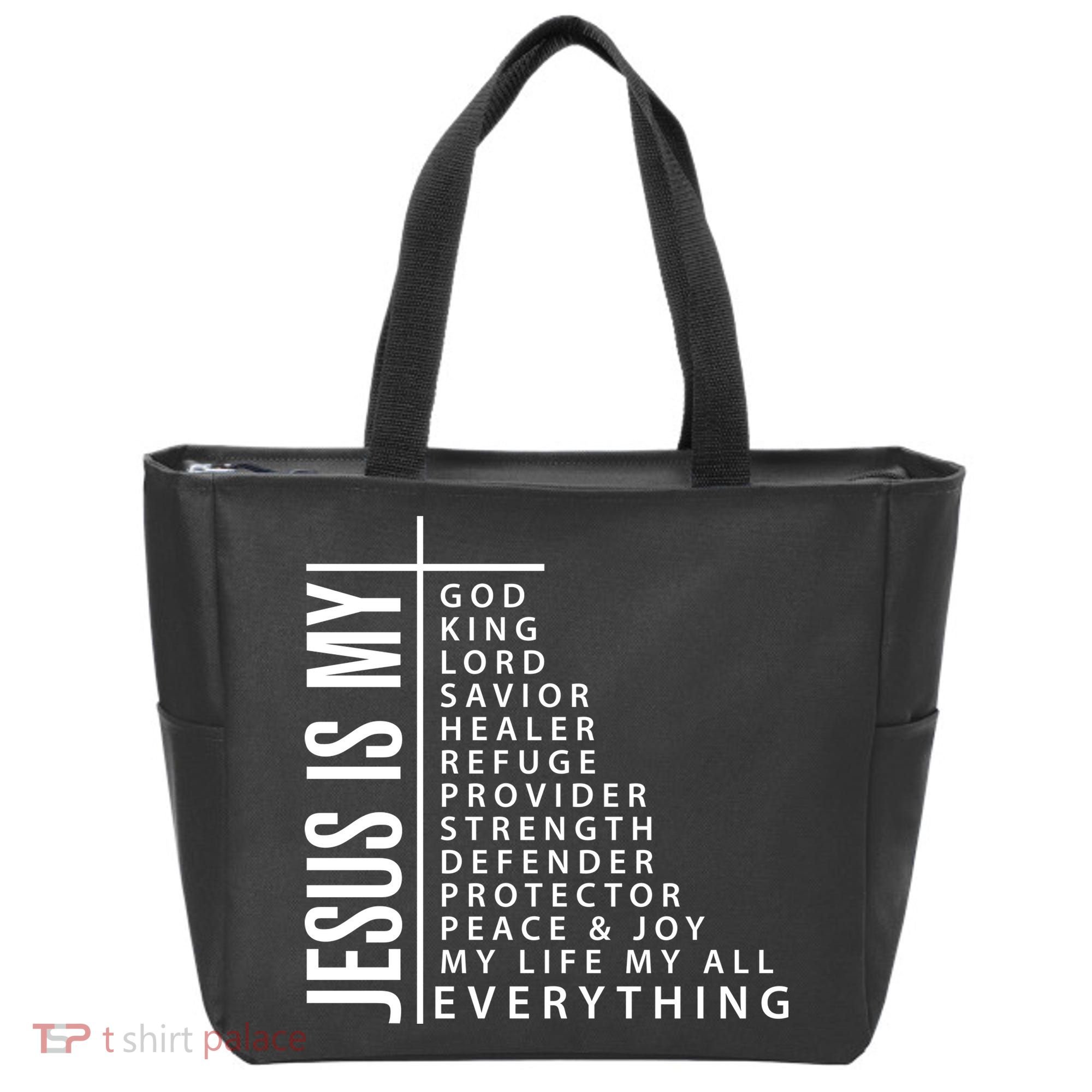 Jesus Is My God King Lord Savior Healer My Everything Tote Bag