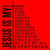 Jesus Is My God King Lord Savior Healer My Everything Santa Hat thumb 1