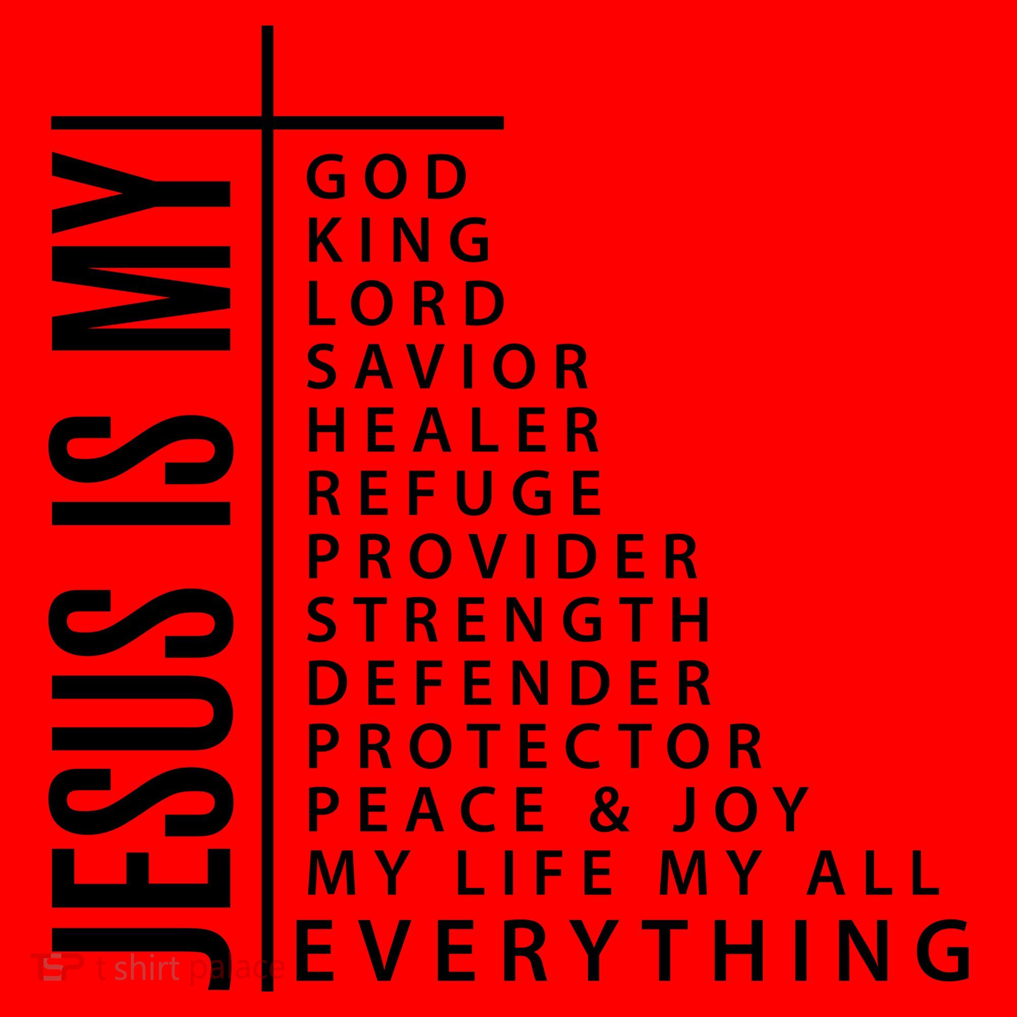 Jesus Is My God King Lord Savior Healer My Everything Santa Hat