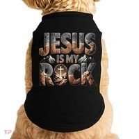 Jesus Is My Rock Biblical Faith Doggie Tank thumb 0