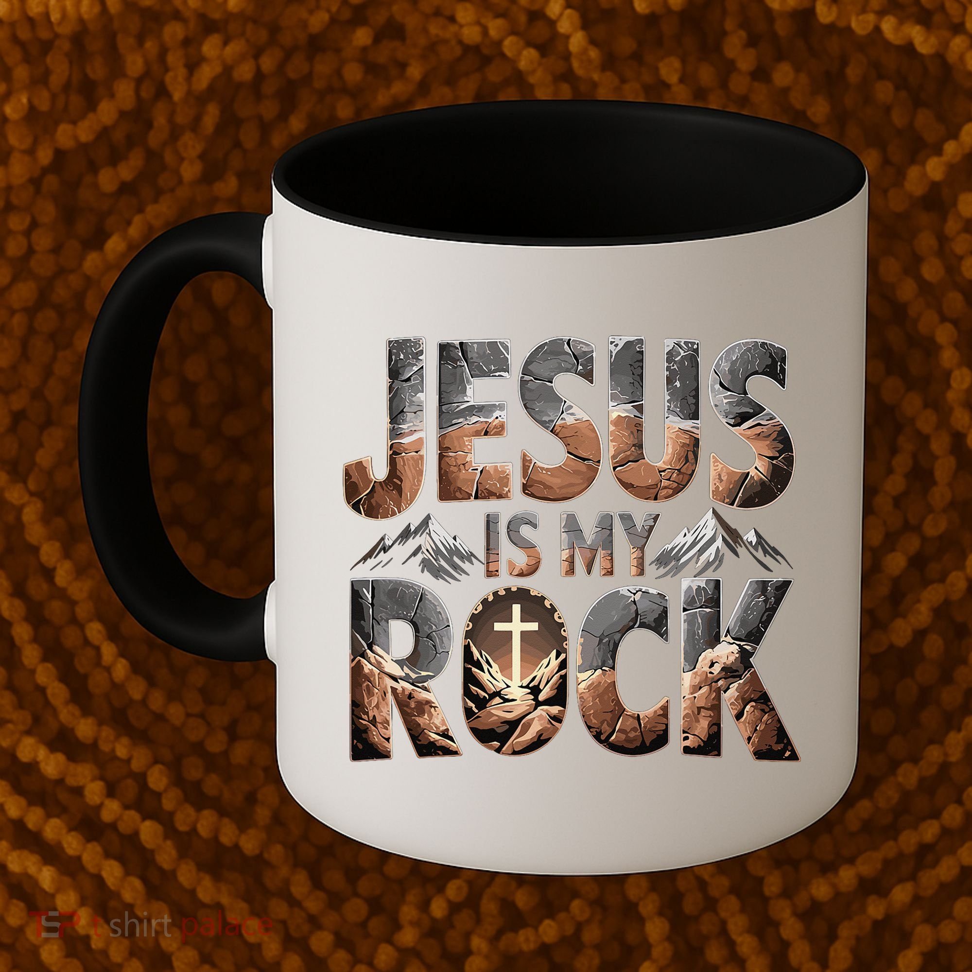 Jesus Is My Rock Biblical Faith Coffee Mug