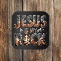 Jesus Is My Rock Biblical Faith Coaster thumb 0