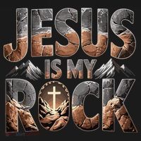 Jesus Is My Rock Biblical Faith Women's Hoodie thumb 2