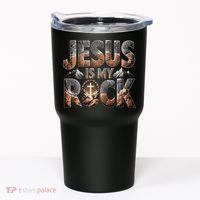 Jesus Is My Rock Biblical Faith Tumbler thumb 0