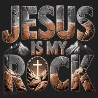 Jesus Is My Rock Biblical Faith Hat thumb 2