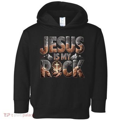 Jesus Is My Rock Biblical Faith Toddler Hoodie