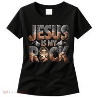 Jesus Is My Rock Biblical Faith Women's T-Shirt thumb 0