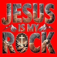 Jesus Is My Rock Biblical Faith Santa Hat thumb 1