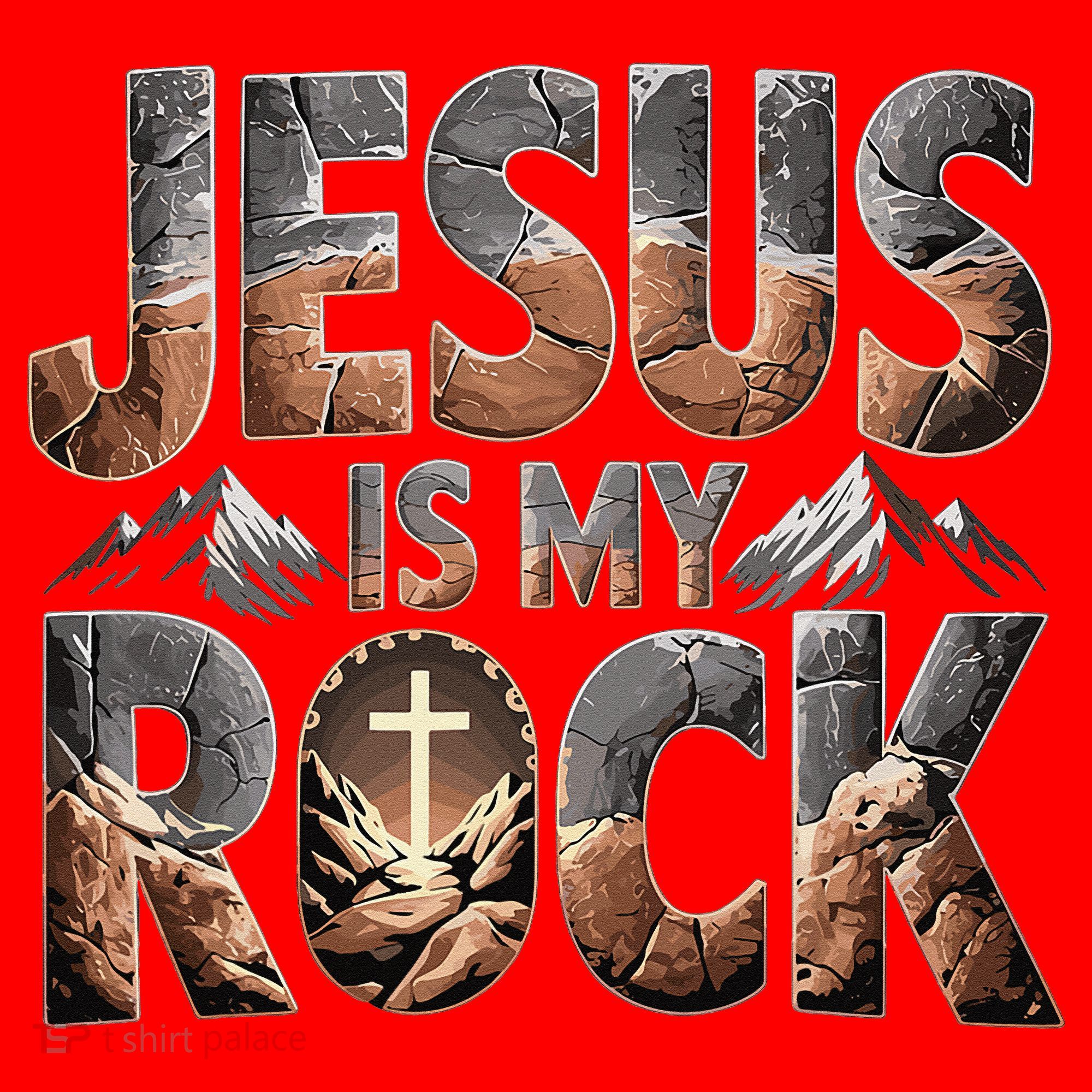 Jesus Is My Rock Biblical Faith Santa Hat