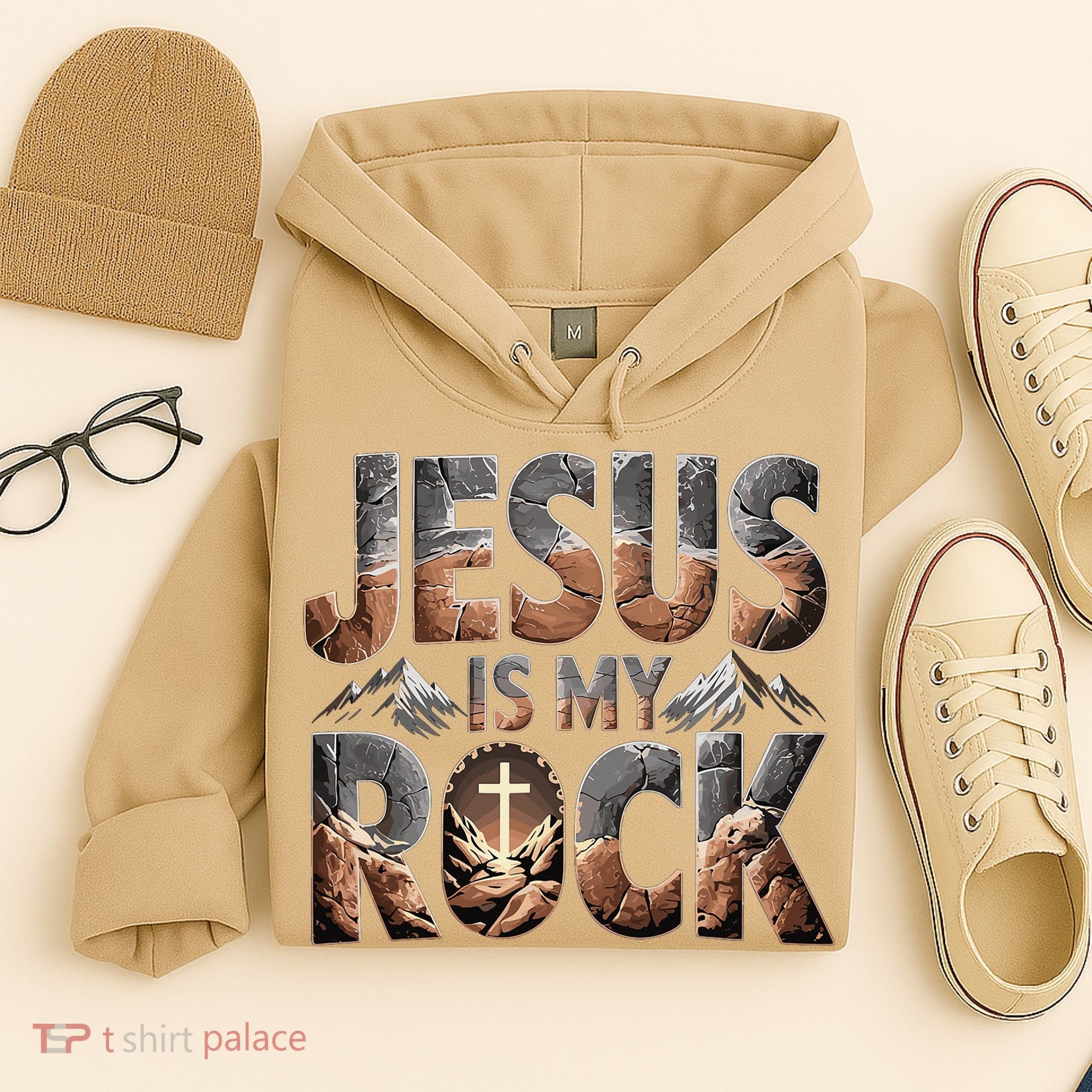 Jesus Is My Rock Biblical Faith Hoodie