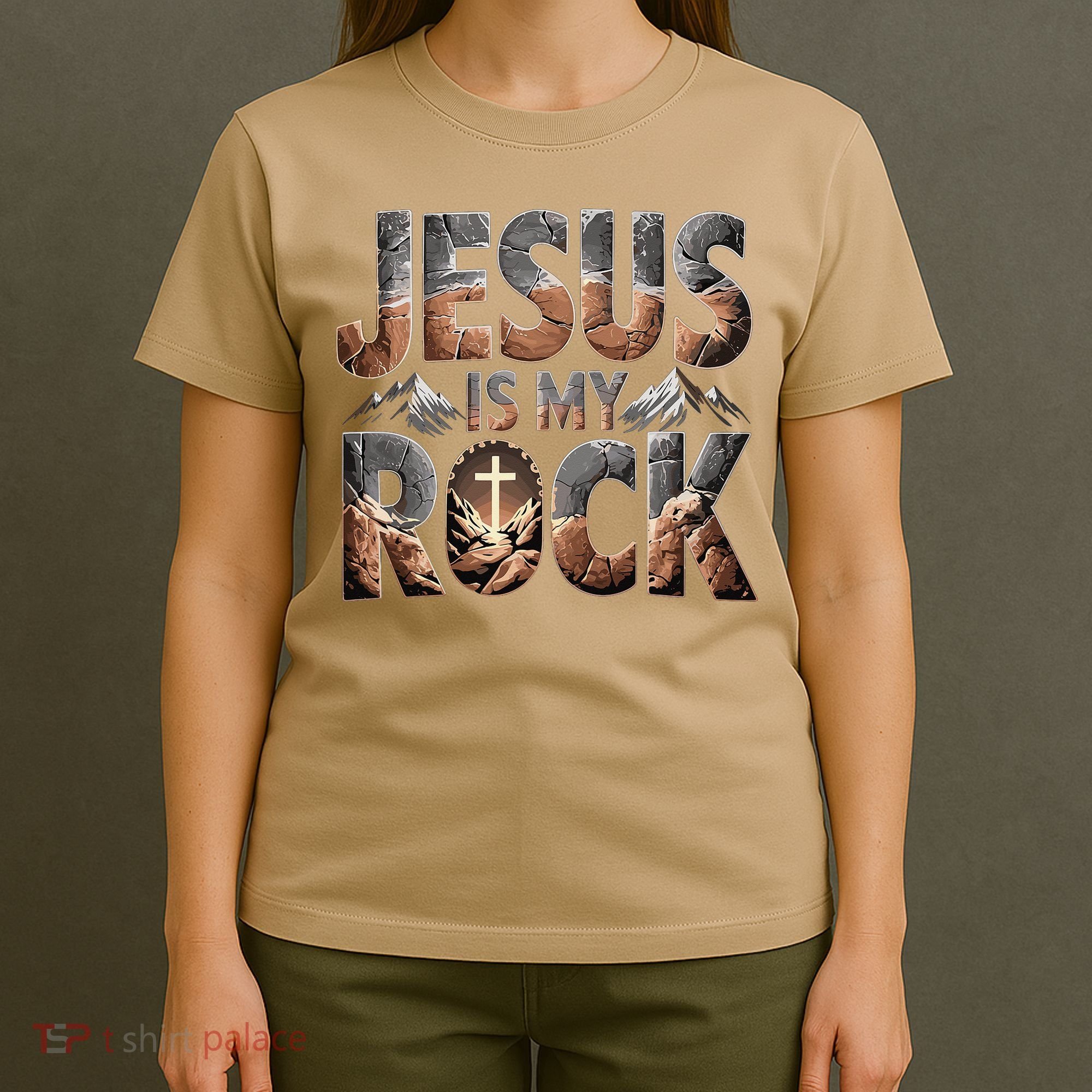 Jesus Is My Rock Biblical Faith T-Shirt