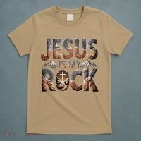 Jesus Is My Rock Biblical Faith T-Shirt thumb 5